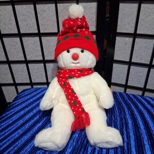 Vintage 1999 Snowman TY Beanie Buddy Snowboy
